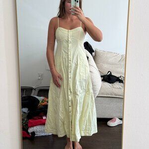 Yellow Denim Maxi Dress – Free People